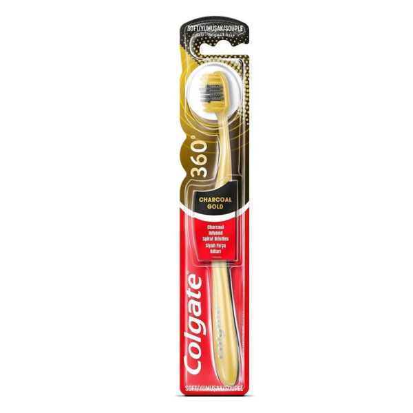 مسواک کلگیت 360 colgate زغالی با برس soft اورجینال