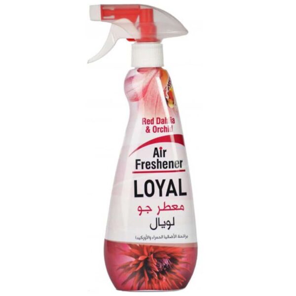 اسپری خوشبوکننده هوا لویال Loyal با رایحه ارکیده و دالیای قرمز 450 میلی لیتر اورجینال