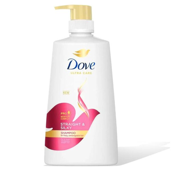 شامپو ultra care داو Dove مدل strait and silky حجم 680 میلی لیتر اورجینال