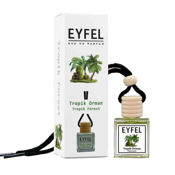 خوشبوکننده ماشین ایفل Eyfel مدل آویز با رایحه جنگل استوایی حجم 10 میلی لیتر اورجینال ترکیه