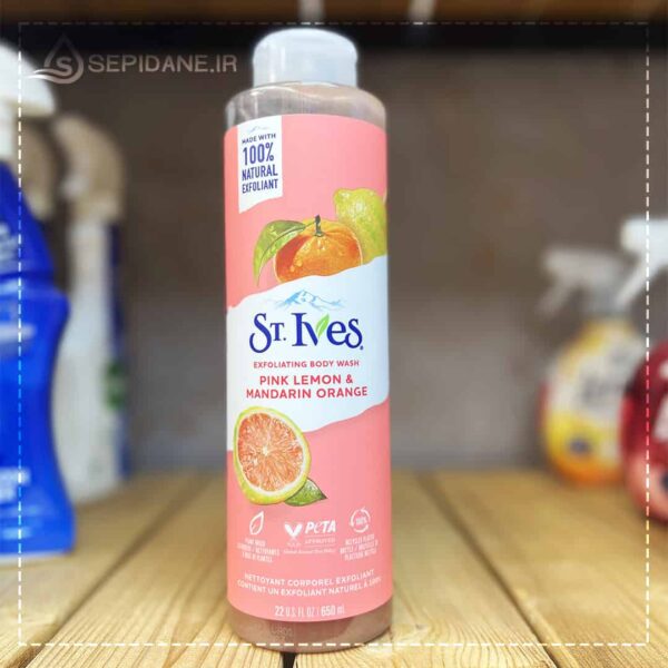 شامپو بدن لیمو صورتی و نارنگی سنت ایوز ST.Ives حجم 650 میلی لیتر اورجینال - Image 2