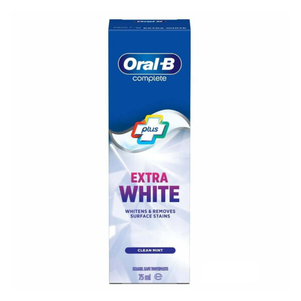 خمیردندان سفیدکننده اورال بی Oral-b مدل EXTRA WHITE حجم 75 میلی لیتر اورجینال
