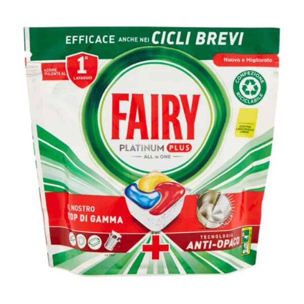 قرص ماشین ظرفشویی فیری Fairy مدل Platinum Plus ساخت اروپا 22 عددی اورجینال