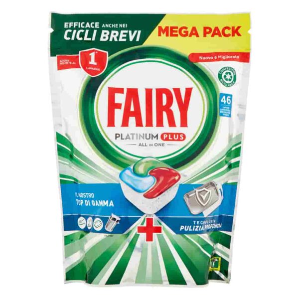 قرص ماشین ظرفشویی فیری Fairy مدل Platinum Plus ساخت اروپا 60 عددی اورجینال