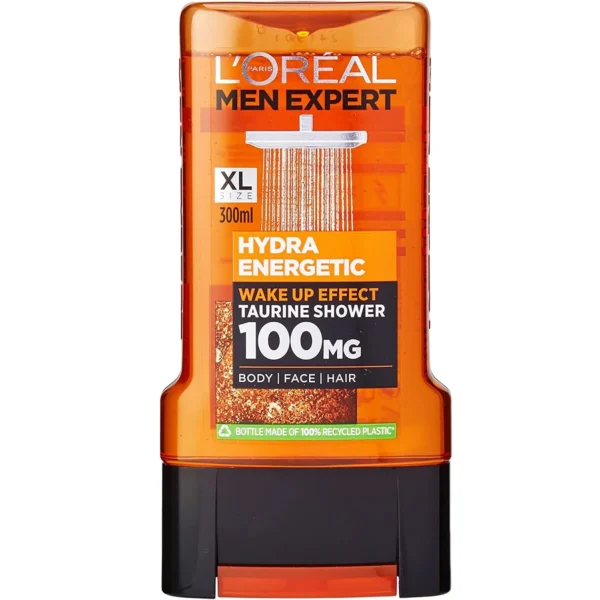 شامپو سر و بدن مردانه لورال L’Oreal Hydra Energetic حجم ۳۰۰ میلی لیتر اورجینال