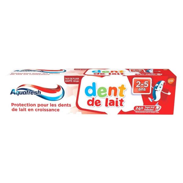 خمیردندان آکوافرش Aquafresh مناسب کودکان مدل dent de late حجم 75 میلی لیتر اورجینال