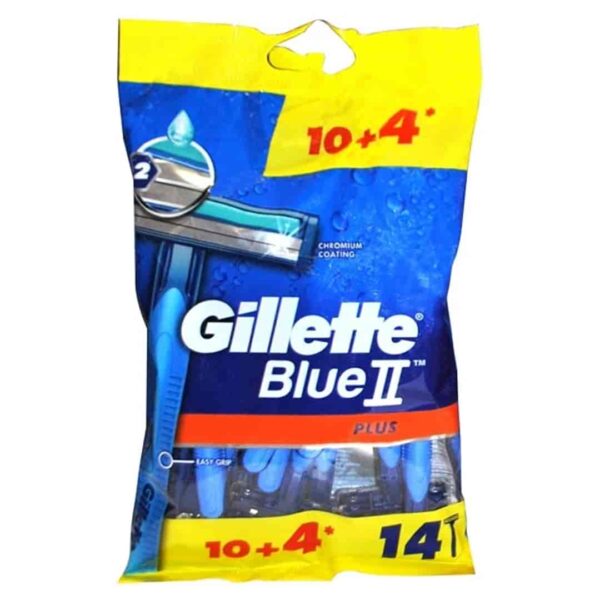 تیغ اصلاح ژیلت GILLETTE مدل Blue 2 بسته 14 عددی اورجینال