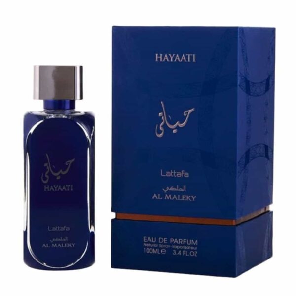 ادکلن حیاتی الملکی آبی لطافه Lattafa Hayaati Maleky حجم 100 میلی لیتر اورجینال
