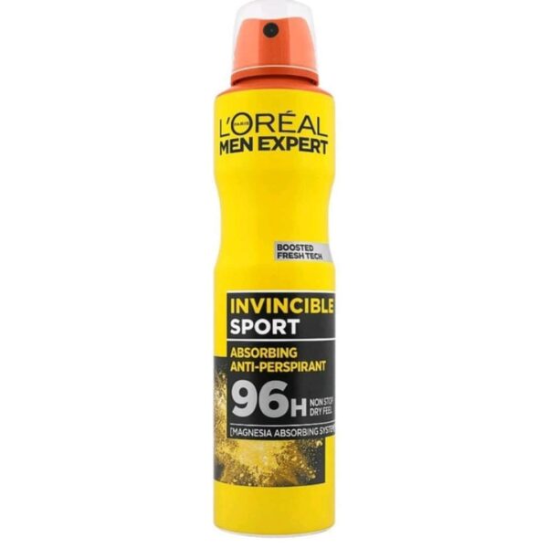 اسپری ضدتعریق لورآل مدل Loreal Invincible Sport حجم 250 میلی لیتر اورجینال