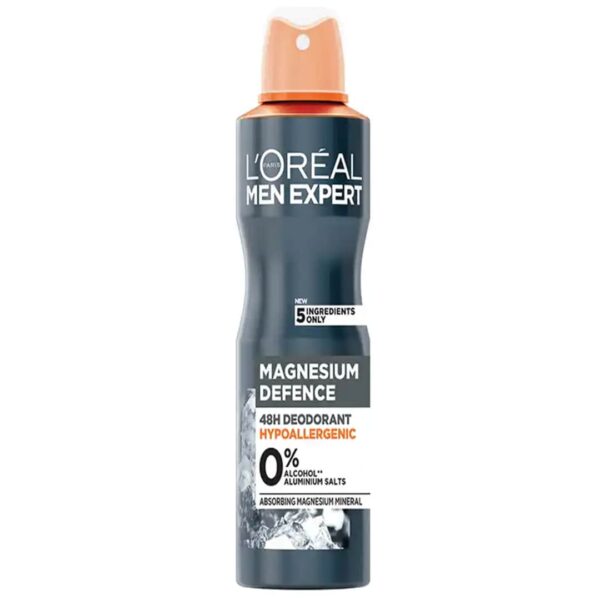 اسپری ضدتعریق لورآل مدل Loreal Magnesium Defence حجم 250 میلی لیتر اورجینال