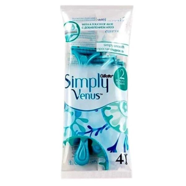 تیغ اصلاح ژیلت GILLETTE مدل Simply Venus بسته 4 عددی اورجینال