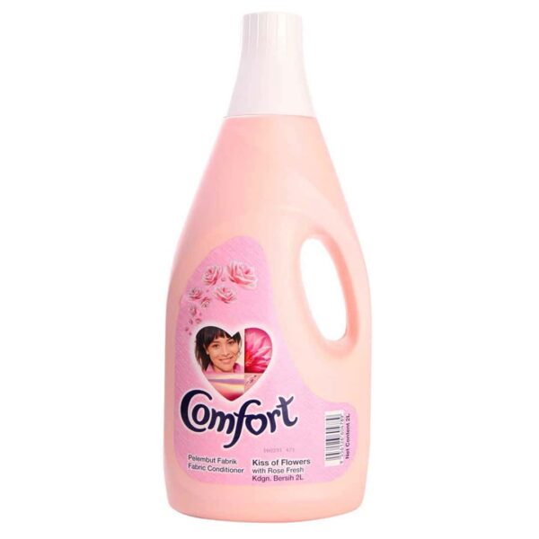 مایع لباسشویی کامفورت comfort صورتی مدل Kiss Of Flowers حجم 2 لیتر اورجینال